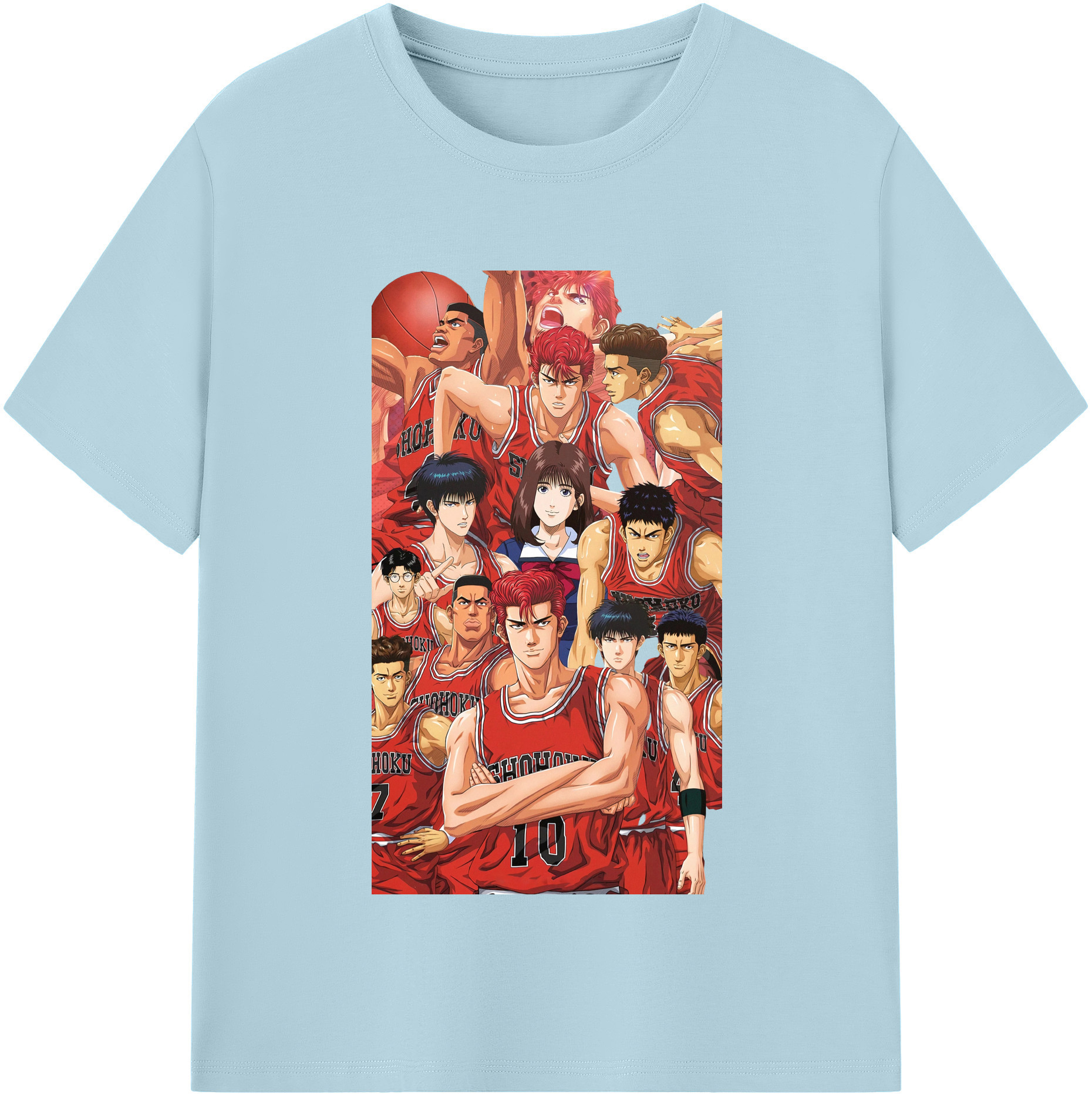 SLAM DUNK／スラムダンク 綿100％半袖Tシャツ（フロントプリント）